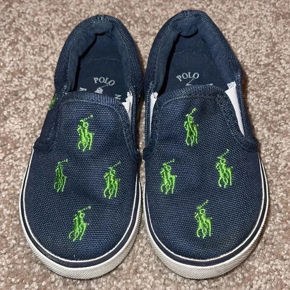 Polo Ralph Lauren slip on toddler sneakers - size 5 - Picture 2 of 6